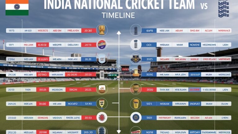 india national cricket team vs england cricket team timeline